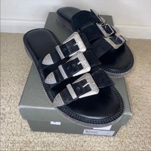 ALL SAINTS Black Sandal- good condition